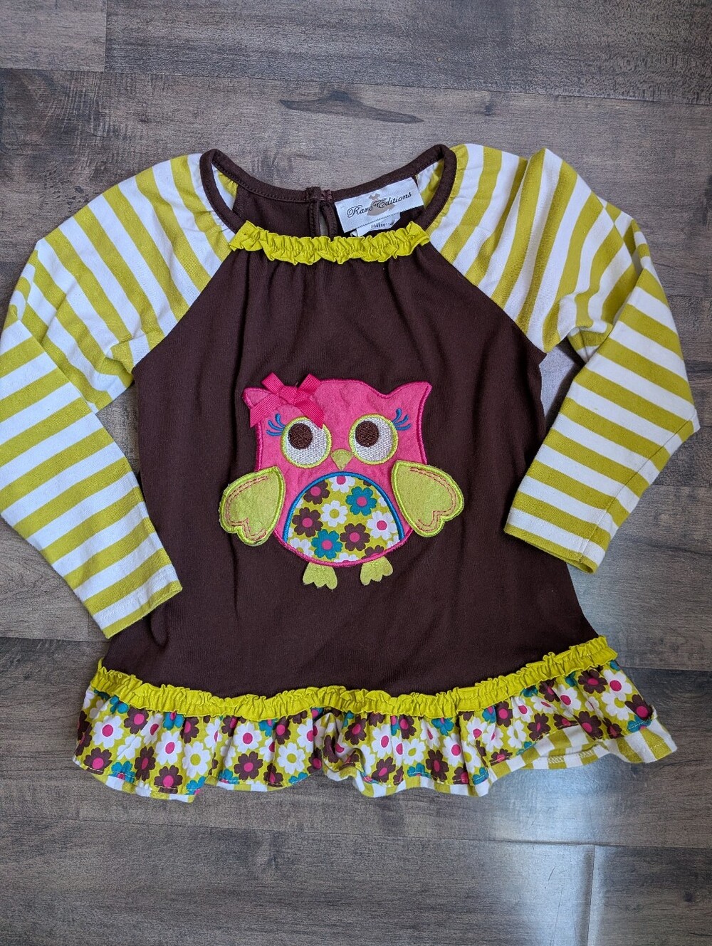 rare editions 2000s indie sleaze owl tunic top size 4 🦉 🌸